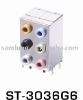 Stacked BTX Audio Connector