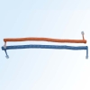 Telephone cord, red and blue,