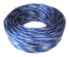 Transparent and Blue Speaker Cable