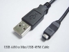 USB A/M to Mini USB 4P/M usb cable