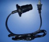 US Style power cord with switch and lamp holder