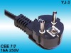 VDE Power Cords CEE 7/7 European Plug Schuko 16A 250V Available wires H05VV-F 3G1.0/H05VV-F 3G0.75/H05VV-F 3G1.5