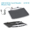 card reader mouse pad/multi function usb hub mouse pad/mouse pad with usb hub&card reader function