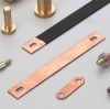 flat copper bar with punched holes and with heat shrink insulator