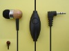 hands free earphone for mobile phone&wooden headphone