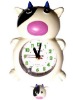 plastics wall clock (cow clock-14)