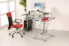 steel computer desk (office desk, metal computer table)