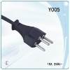 swiss power cord with SEV approval Y005