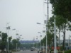 road light with small wind turbine