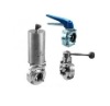 sanitary butterfly valve SMS DIN (s.s thread welded Butterfly valve)