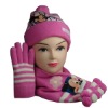 Fashion hat scarf gloves(knitted Children&Adult)