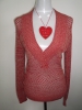 JL-1012 Ladies' Crochet Sweater (Component: cotton/nylon 80/20)