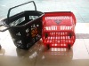 four wheels plastic basket
