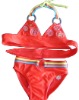 girl nylon spandex swimwear, bathing suit, beachwear