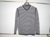 0801  Black Gray knitted sweater