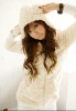 09 Winter Hot Sale Popular Style garment trade Velvet Rabbit Ears on the Hoodie Long Coat Q08112234