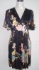 100%Silk Charmeuse Printed Dress