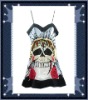 100% Silk Dress Big Skull Print