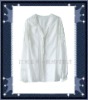 100% Silk Y-Neck Smock White Fashion top