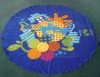 100% cotton printed velvet reactive round beach towel