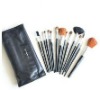 15pieces  Mac Makeup Brushes Set with Leather Pouch mac make up brushes mac cosmetic brushes