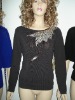 20009 New ladies' embroidered and bead Sweater