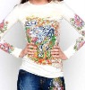 2009 new style Brand name CA ED women's/ladies' modern/ hot/cotton/fashion/casual/dress t shirt with new tag edwt140a