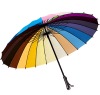 24ribs rainbow golf umbrella,wooden umbrella