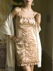 8DR252 Satin Ruffle Hem Dress
