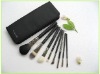 8 piece Mac Makeup Brushes Set with Leather Pouch mac make up brushes mac cosmetic brushes