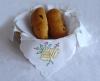 97288 toast/bread hot roll cover with machine embroidery, Christmas design