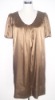 98%Polyester 2%Spandex Satin Solid Dresses