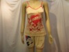 A set yellow  Women's " love kills slowly" basic Tank Top,brand fashion tank top,high quality wholesale, accept paypal