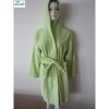 Bathrobe/bath gown/robe/cut velvet and woven terrycloth