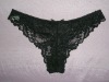 Black lace thong