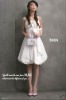 Blouse shirts Fashion dress Korea  Fashionable Lovely Princess Style Big Bowknot Gallus One-Piece Dress-only white 521133