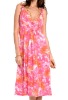 Carol Flower Jersey Twist Strap Dress