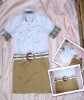 Check sleeve professional coverall blouse