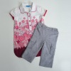 Children wear/two pieces set for kid/girls 2 pieces set/summer kids wear