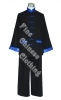 Chinese Men's Cotton Kung Fu Suit - Blue Frogs
