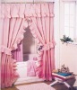 Dobby Polyester Shower Curtain of Double Swag Style