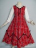 FASHION GIRLS' DRESS IN RED & WHITE