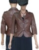 FEMALE LEISURE LEATHER SUIT WITH ELBOW SLEEVE