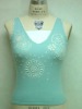 Fine gauge sweater with hand embroidery
