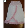 Flouncing cut velvet+terry bath skirt/bathrobe