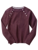 Flower button raglan long sleeves T-shirt(2354005)