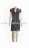 Georgette puff sleeve dress