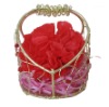 Gift metal basket packed carnation soap flower