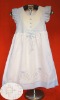 Girl's dress/skirt with hand embroidery, hemstitch/drawnwork
