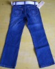 Girl's stretch jeans ramie cotton
